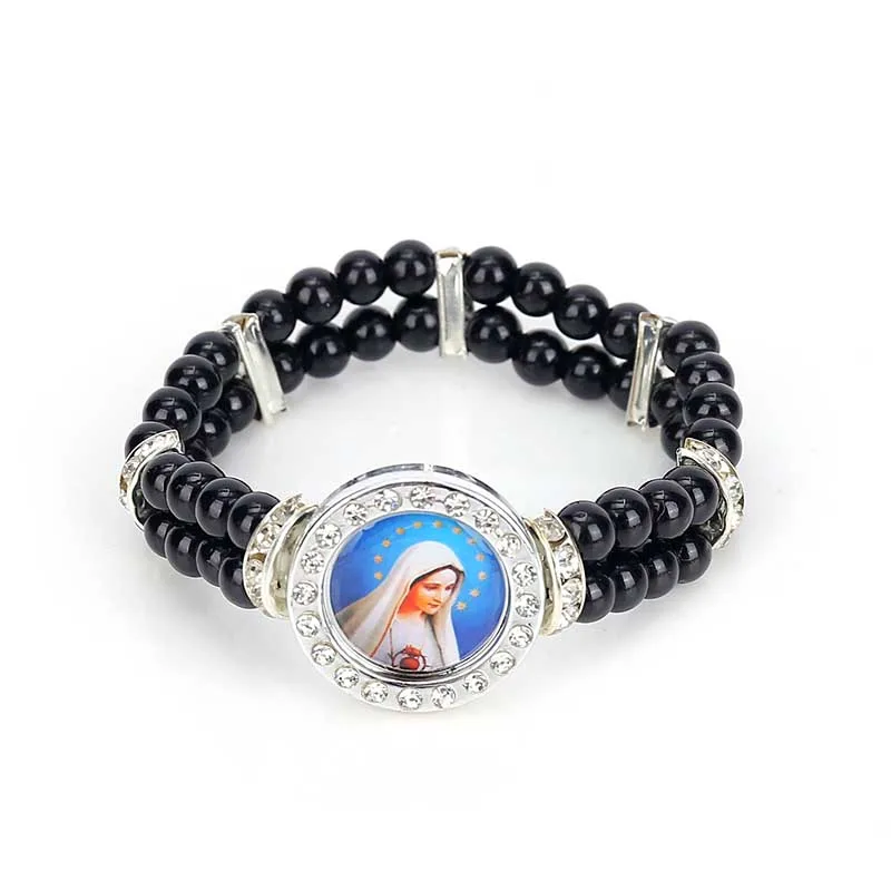 Женское украшение классический браслет модный с жемчугом крестом Иисуса