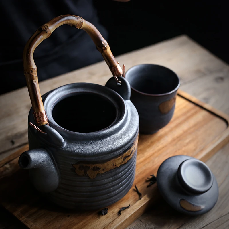 RUX WORKSHOP 1PS Japanese style Vintage Ceramic Teapot Home Restaurant Tea Cup Large Pot Drinkware | Дом и сад