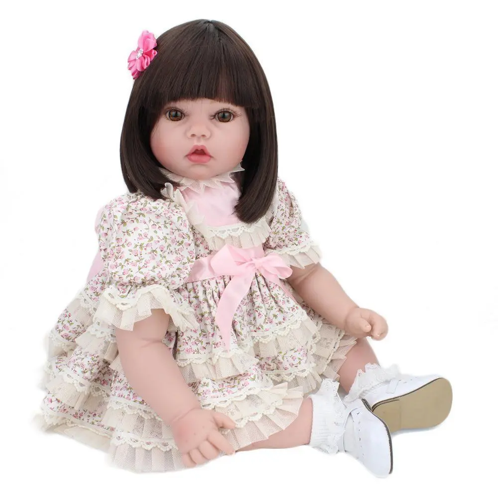 

Новинка, 20 дюймов, Реалистичная кукла для новорожденных девочек, ручная работа, мягкая виниловая силиконовая игрушка для новорожденных, Дет...