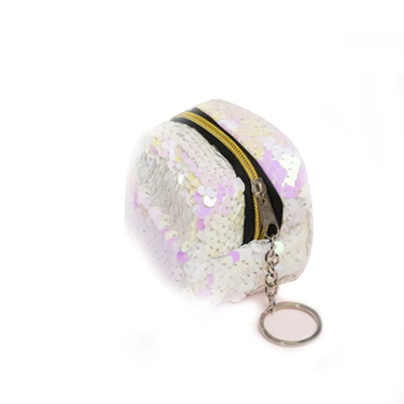 Новинка 2020 Дамский мини кошелек с блестками маленький на молнии трехмерный для