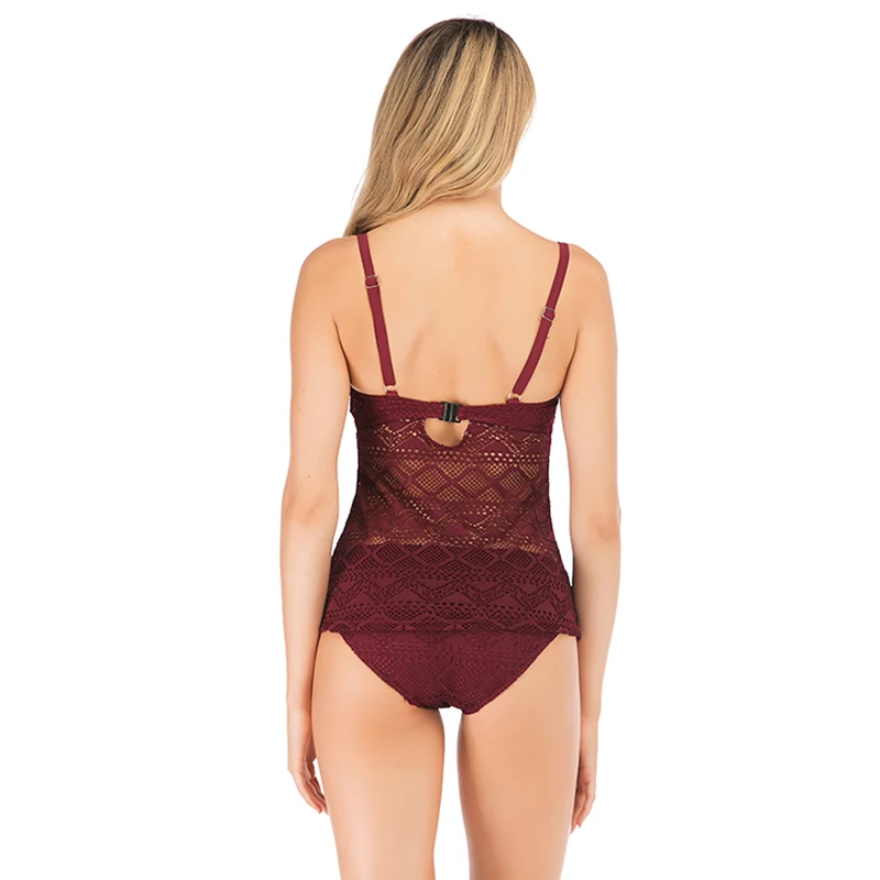 Сексуальный кружевной купальный костюм LEEMIIJUU из двух предметов женская одежда