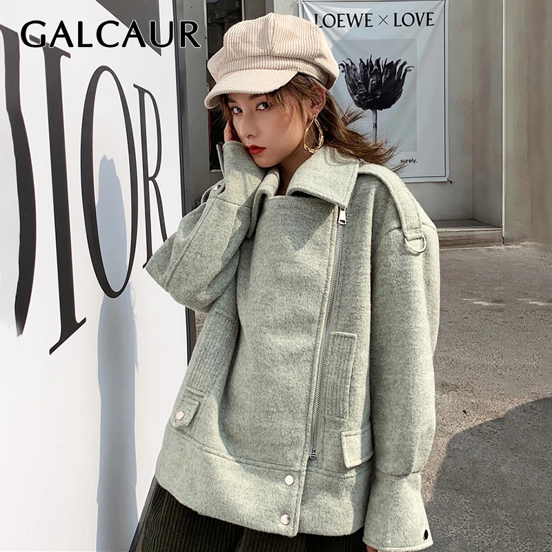 Женское твидовое пальто с отложным воротником длинным рукавом|Женские пальто| |