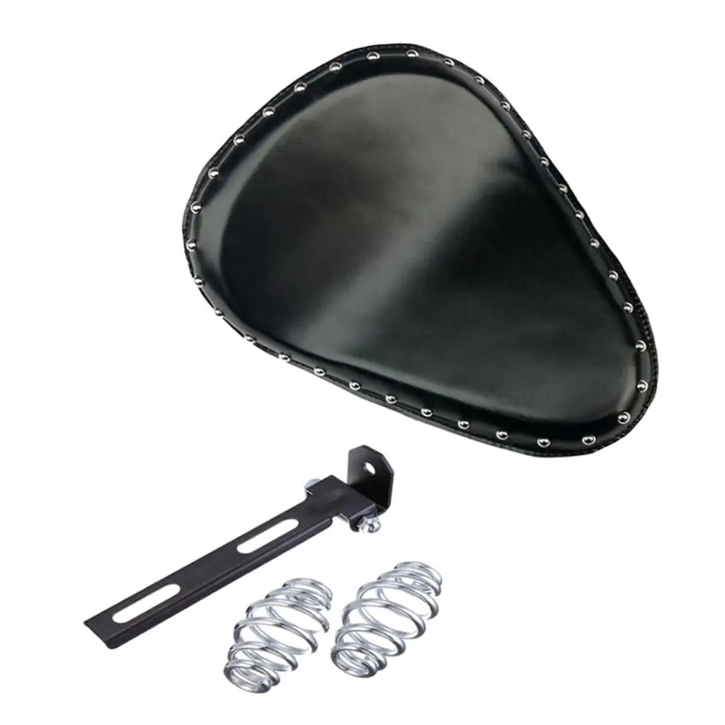 Кожаное сиденье водителя с заклепками для мотоцикла Harley Kawasaki BLACK |