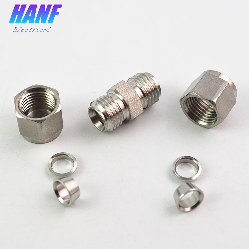 1 шт. 304 нержавеющая сталь 8 мм OD труба двойной наконечник прямой шаблон