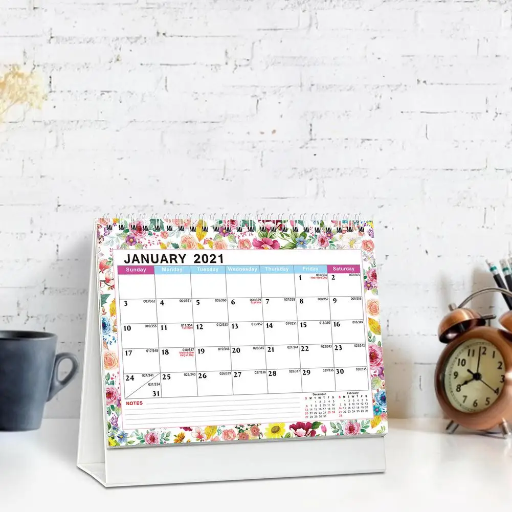

2021Wall Calendar Large Ruled Blocks Monthly Desk Calendar High-quality paper for students, teachers, mothers, office workers