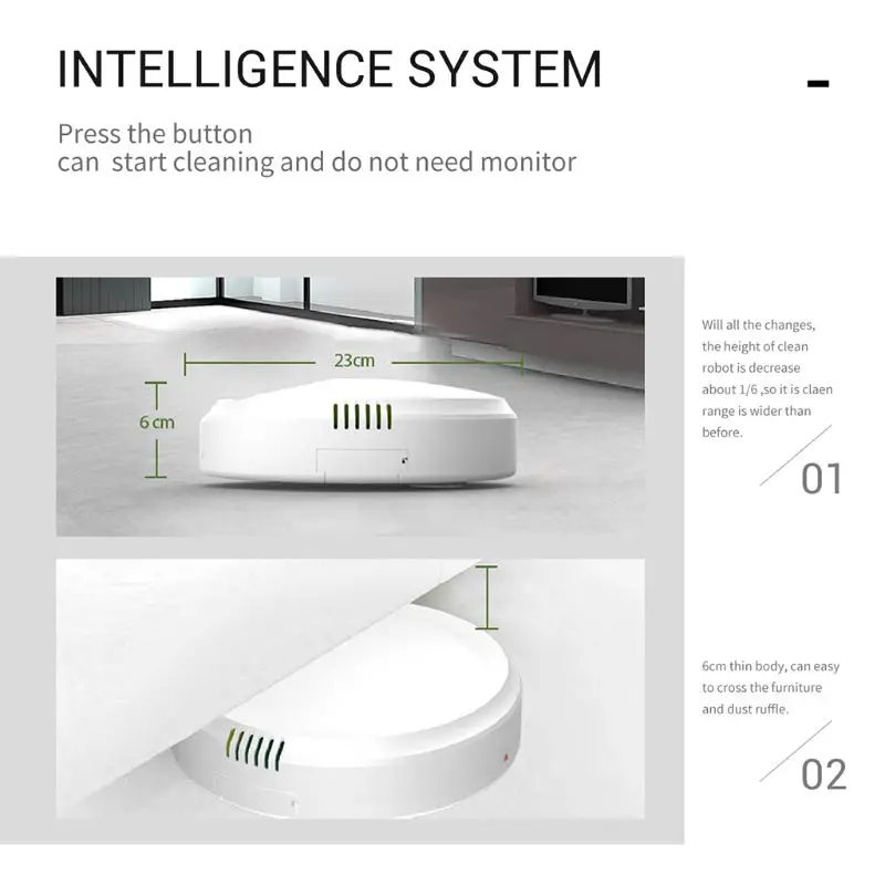 

Auto Smart Sweeping Robot Vacuum Cleaner Floor Dirt Home USB Rechargeable Cleaning Machine X37C