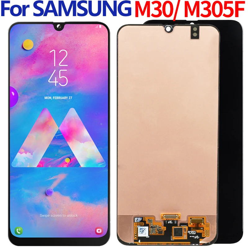 

ЖК-дисплей для Samsung Galaxy M30, M30S, M30 2019, M305F, сенсорный экран, дигитайзер в сборе, M305, M307, M307F, для Samsung M30S