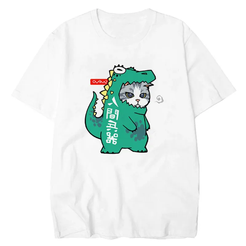 Повседневная футболка Харадзюку для влюбленных милая рубашка с короткими