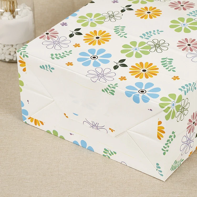 

20Pcs/Lot Kraft Paper Bag Party Wedding Favors Handmade Bread Cookies Gift Bags Vintage Floral Biscuits Packaging Wrapping