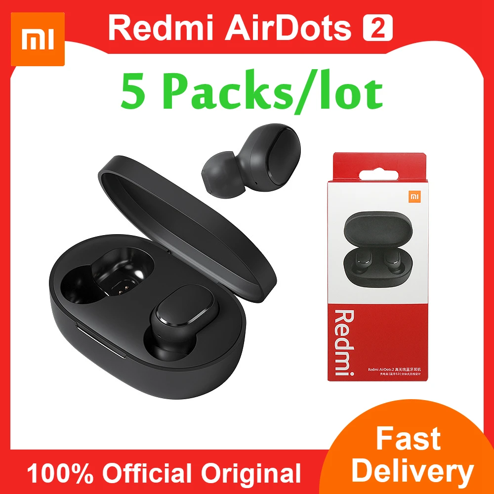 Беспроводные наушники Xiaomi Redmi Airdots 2 5 упаковок/партия TWS голосовое управление