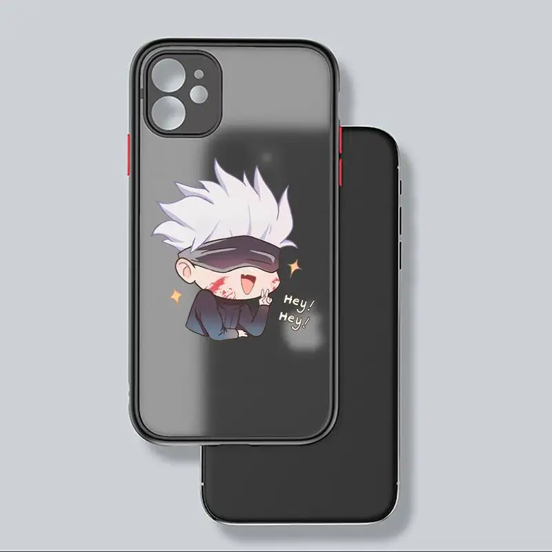 

Jujutsu Kaisen Cartoon anime cute Phone Case matte transparent For iphone 7 8 11 12 plus mini x xs xr pro max cover