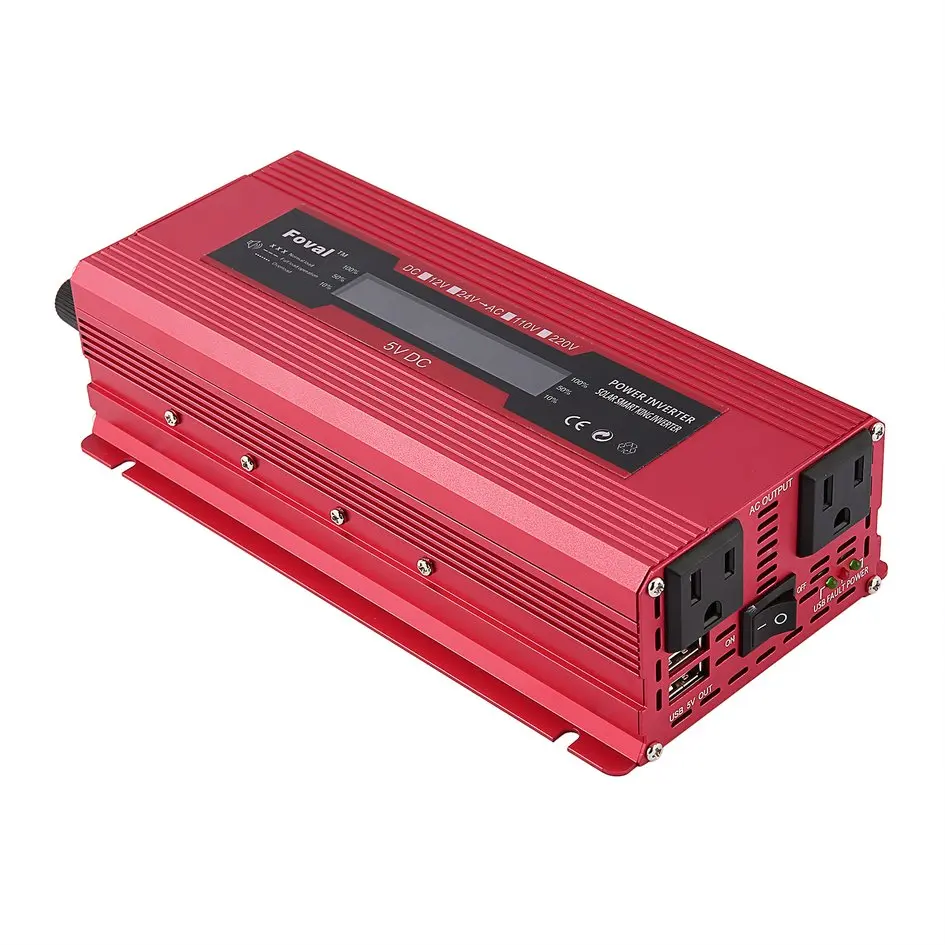 

Universal Short Circuit Overload Protection Car Solar Power Inverter DC 12/24V to AC 220V Modified Sine Wave Converter