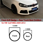 Глянцевая черная Замена 135 мм передний значок гриля или 110 мм Задняя Крышка багажника эмблема автомобиля логотип для Golf MK6 2009 2010 2011 2012