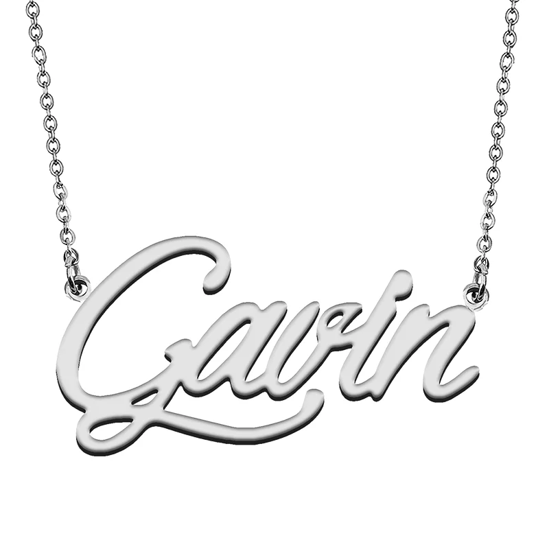 Gavin Custom Name Necklace Customized Pendant Choker Personalized Jewelry Gift for Women Girls Friend Christmas Present