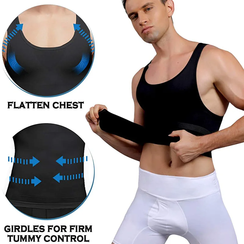 

Мужская компрессионная рубашка для похудения, корректирующий жилет, тренировочные майки, АБС-пластик, нижнее белье, тренировочная одежда д...