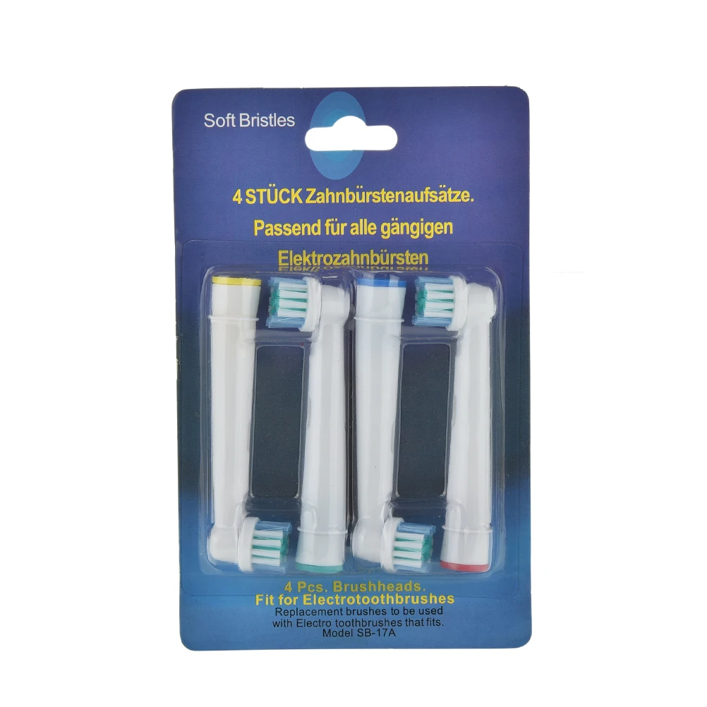 

New 4pcs EB17-4 Electric Toothbrush Heads Replacement For Braun Oral B White