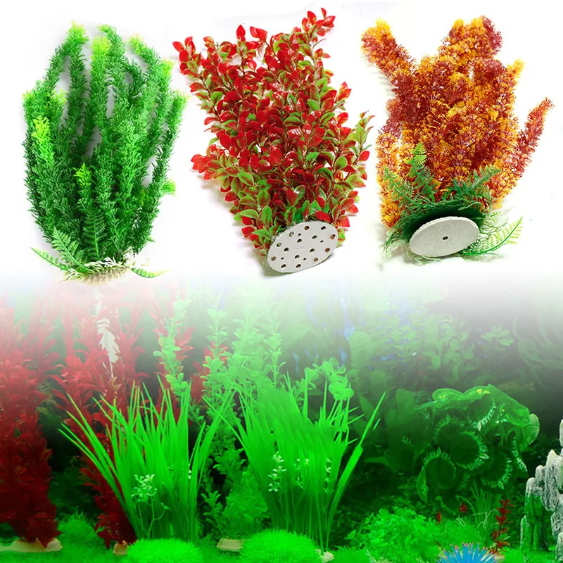 

Новое поступление, аквариумные украшения для аквариума, искусственные Подводные водные растения 46 см, имитация пластиковых водных растени...