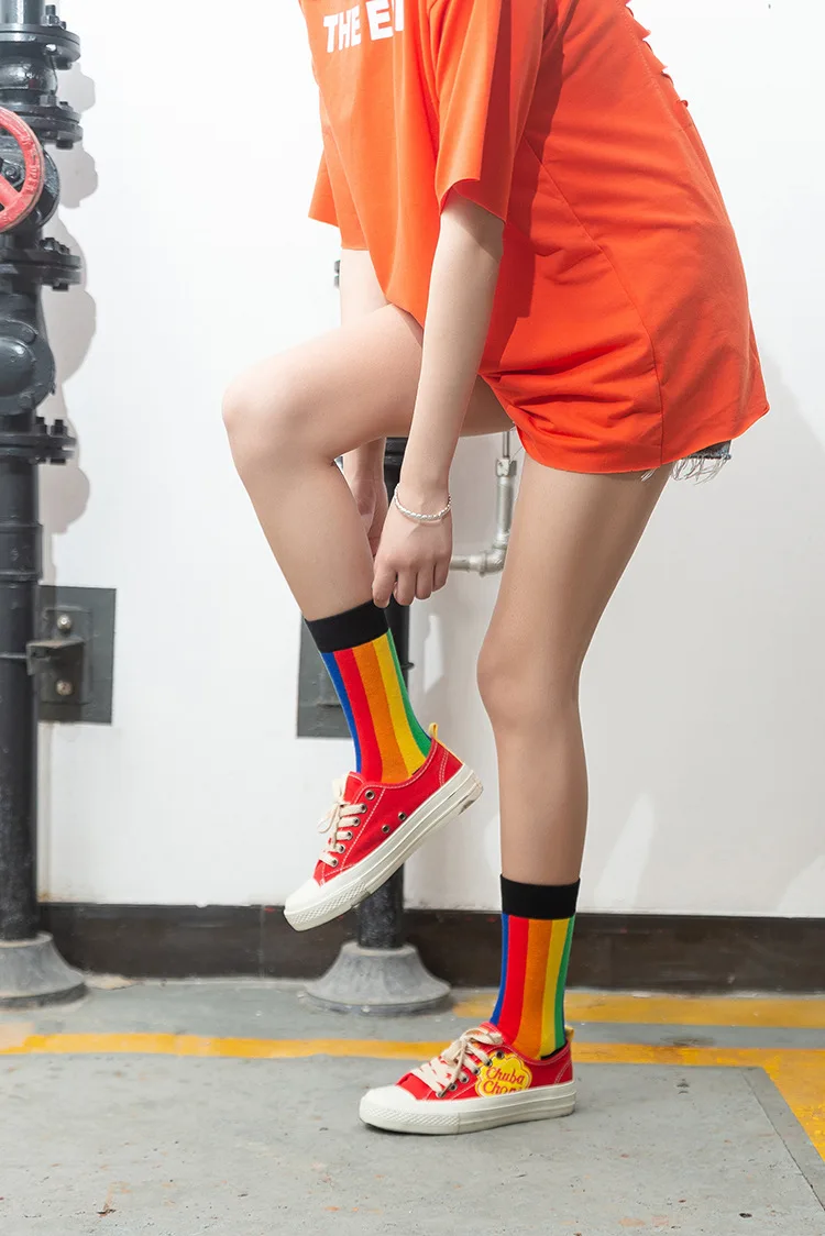 Женские носки осенние и зимние новые в стиле хип хоп для уличного скейтборда