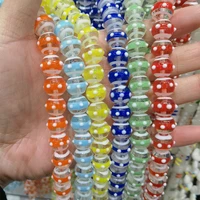 5pcs 12mm round handmade lampwork beads loose spacer white dot lampwork glass bead for jewelry making bracelet necklace earring
