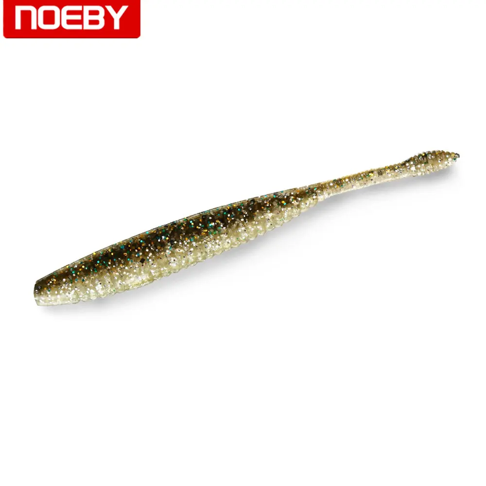 

6pcs NOEBY Soft Worm Lure Baits Long Tail Grubs Luminious Silicone Bait Isca Fishing Wobbler Baits Swimbaits 9.5cm/3.5g