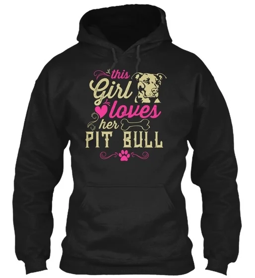 

This Girl Loves Her Pitbull - Pit Bull Gildan Hoodie Sweatshirt