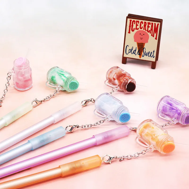 

Creative Pendant Gel Pen Biscuit Ice Cream 0.5mm Black Ink Cute Stationary Supplies
