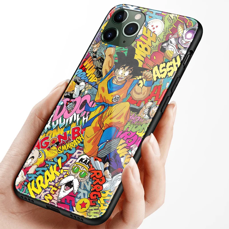 Матовый Мягкий стеклянный чехол для телефона Goku iPhone SE 6S 7 8 PLUS X XR XS 11 12 MINI PRO MAX |
