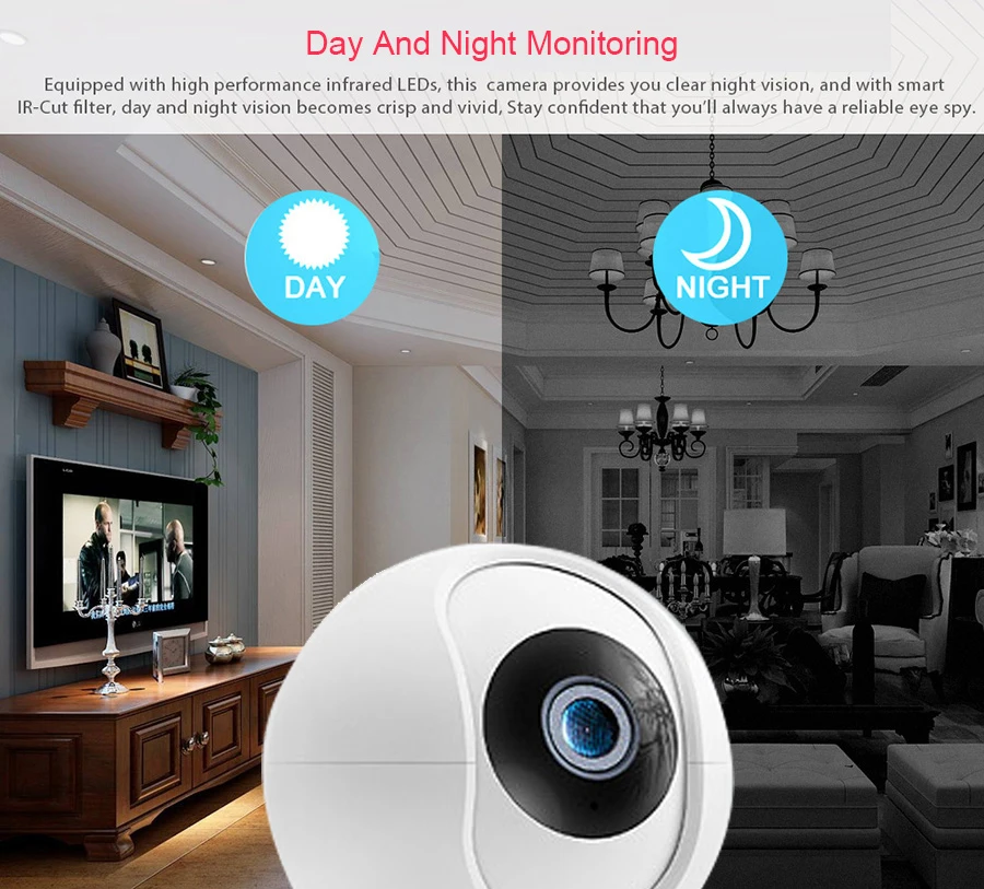 WOFEA Tuya 1080P 2MP WIFI ip камера беспроводная видеонаблюдения HD CCTV Домашняя безопасность