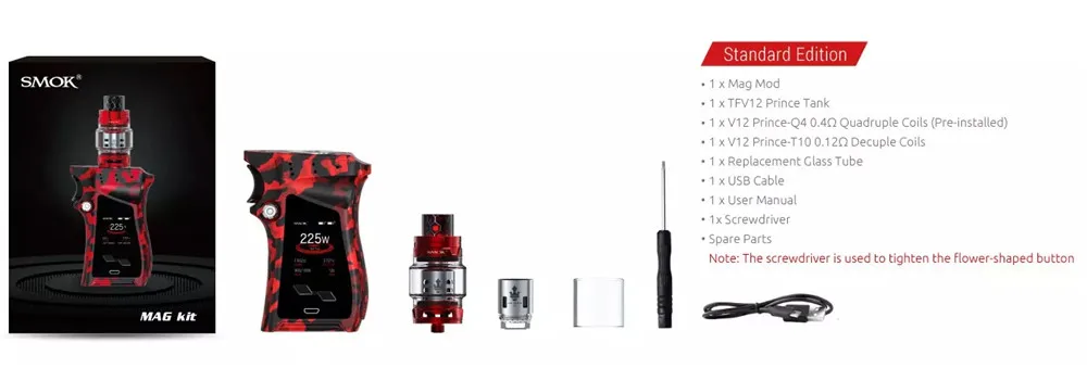 SMOK электронная сигарета Mag Комплект 225 Вт коробка мод Vape комплект E кальян испаритель FV12 Prince POD бак Coilelektronik sigara Nord S019