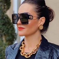 fashion designer luxury brand square sunglasses women 2021 letter d shape oversized vintage female sun glasses men shades uv400
