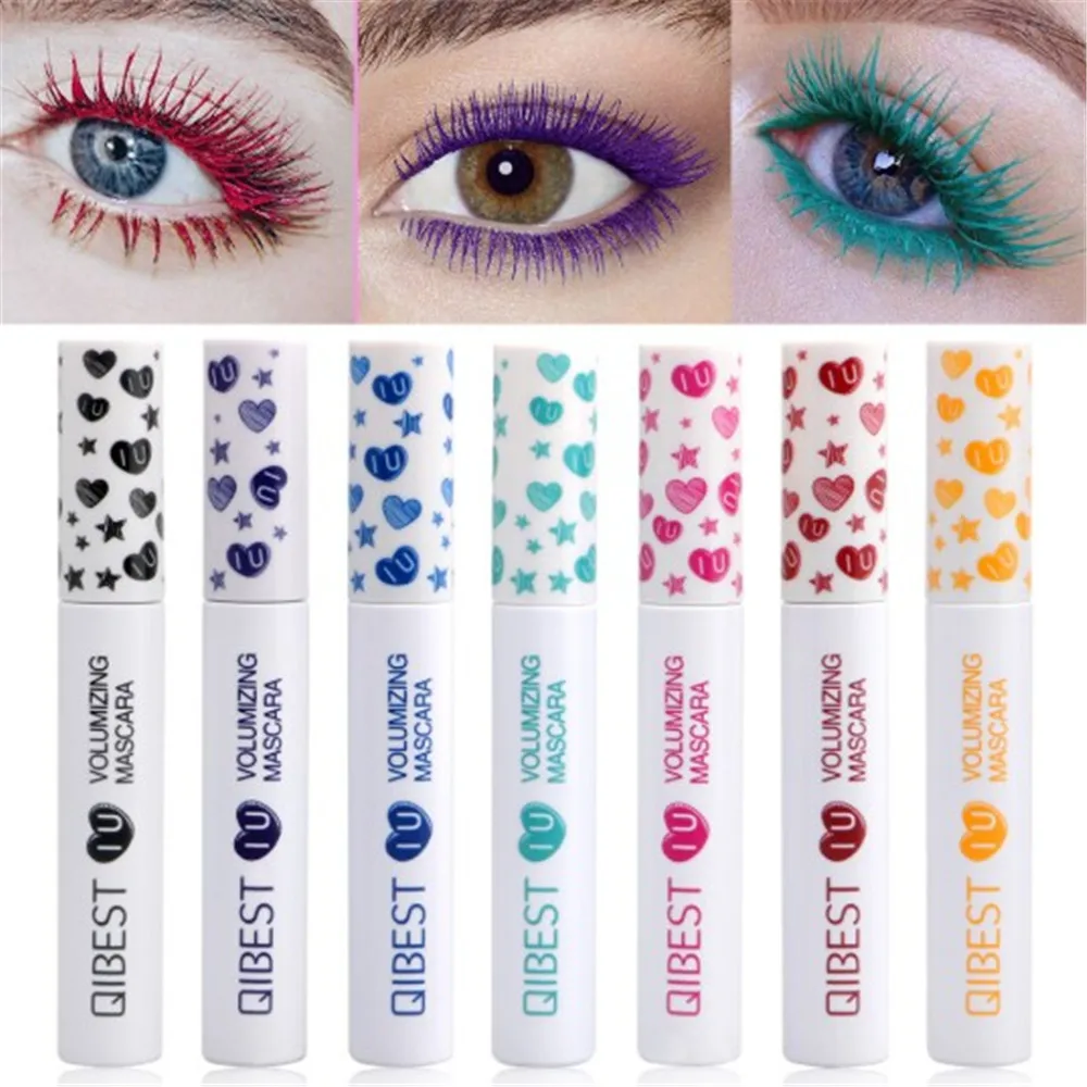 

Professional Makeup Color Mascara Waterproof Fast Dry Eyelashes Curling Lengthening Makeup Eyelashes Blue Purple Mascara