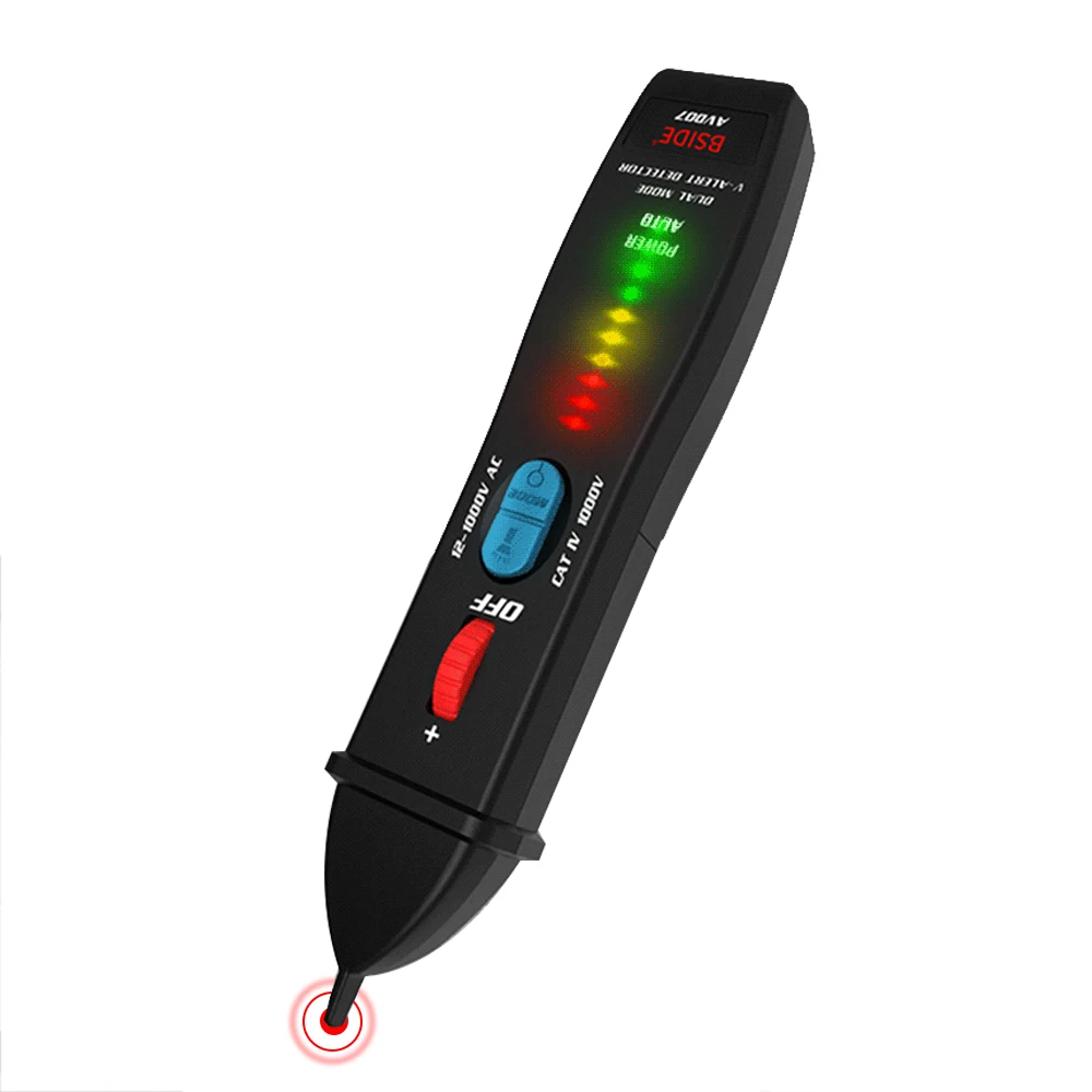 

BSIDE AVD07 Dual Mode Test Pen Live Voltage Detector Test Pencil 12~1000V AC Voltage Detection Non-contact AC Voltage Tester Pen