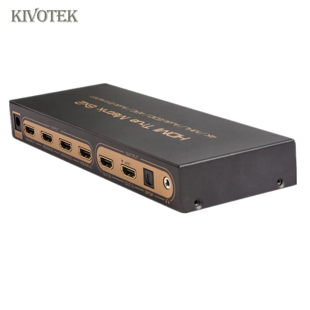 6x2 HDMI матричный коммутатор 4K Hdmi 6 в 2 переключатель адаптер аудио EDID/ARC/аудио