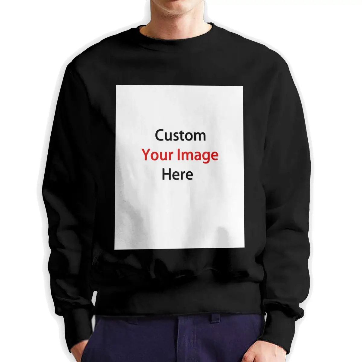 Однотонная толстовка Мужская толстовки с круглым вырезом зимняя Осенняя