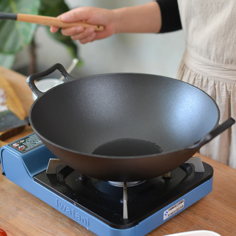 

Traditional Chinese Wok Cast Iron Stove Non Stick Cooking Pot Pan Wok for Gas Kitchen Accessories Ollas De Cocina home Cookware
