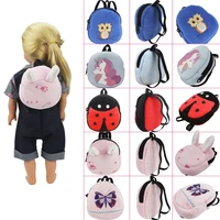 doll plush backpack with katie unicorn print for 18 inch american doll girls 43 cm new born baby itemsaccessories for clothes