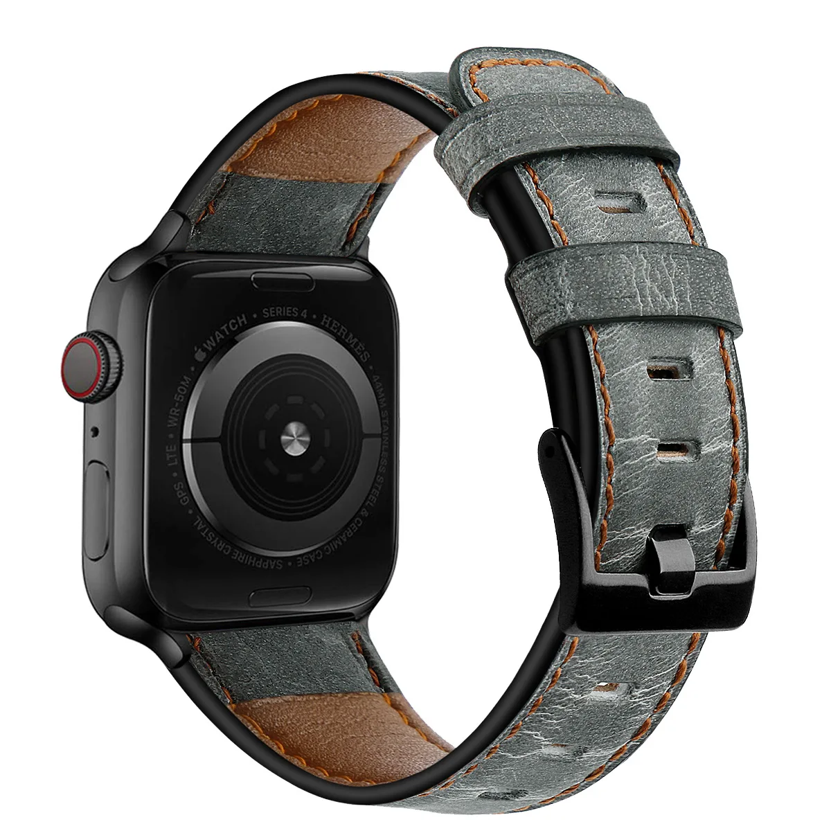 Роскошный ремешок из натуральной кожи для iwatch 44 мм 42 мм кожаный ремешок для apple watch 4 5 ремешок браслет для iwatch 5 4 3 2 38 мм 40 мм