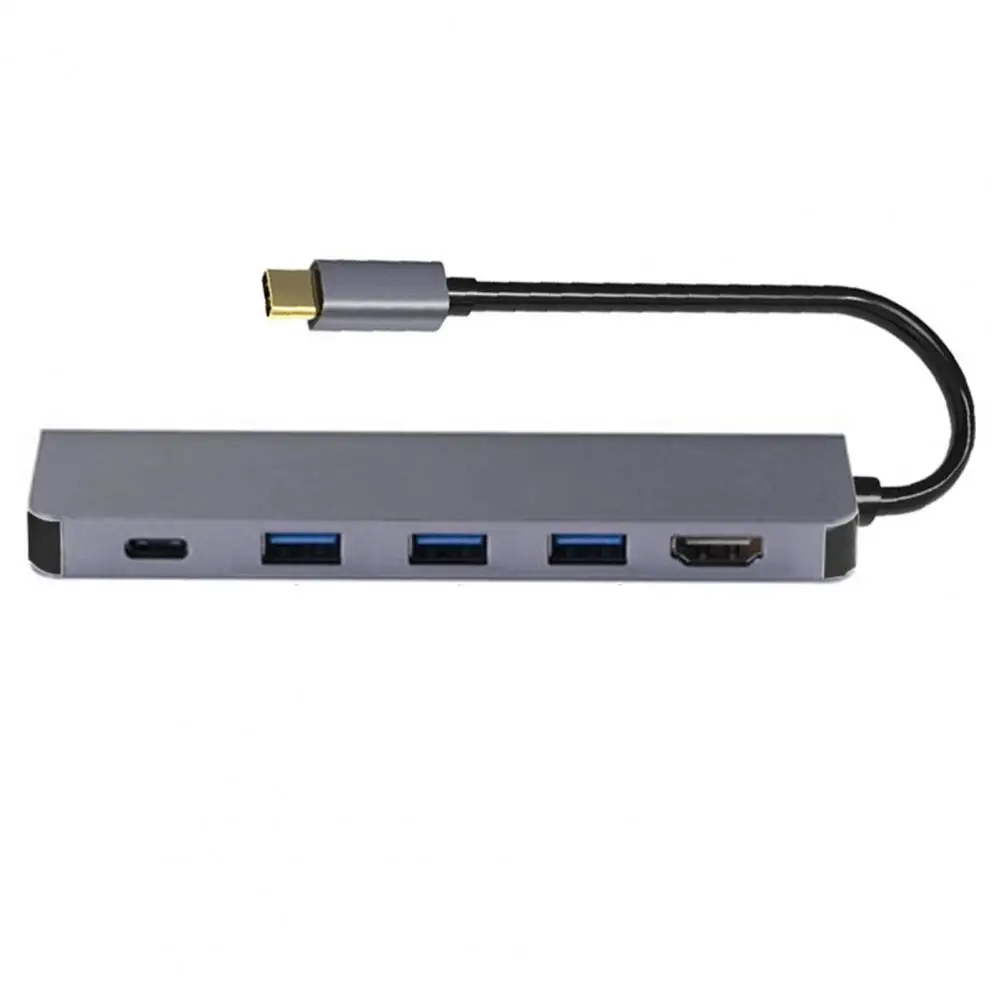 

5 in 1 Adapter Multifunctional Easy Data Transfer Metal USB C Hub for MacBook