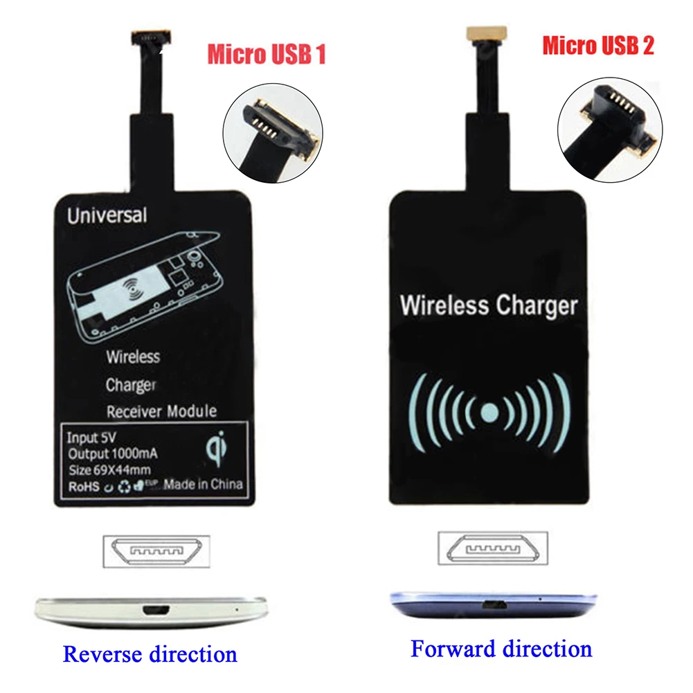 Портативный приемник Type C Pad Qi Micro USB универсальный адаптер для путешествий
