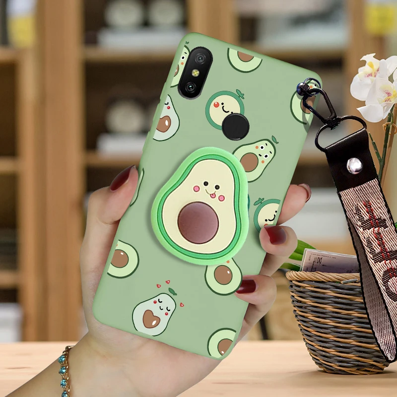 3D авокадо держатель для телефона чехол мобильного huawei y9 y7 y6 y5 prime 2018 2019 Y8P Y7P Y6P Y5P P40