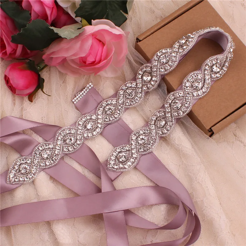 Пояс для невесты пояс свадебного платья женский аксессуары вечернего серебряный