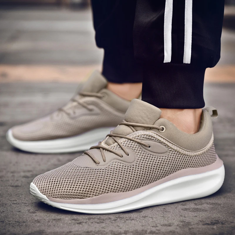 Мужские уличные кроссовки SUROM серые повседневные теплые с плюшевой подкладкой