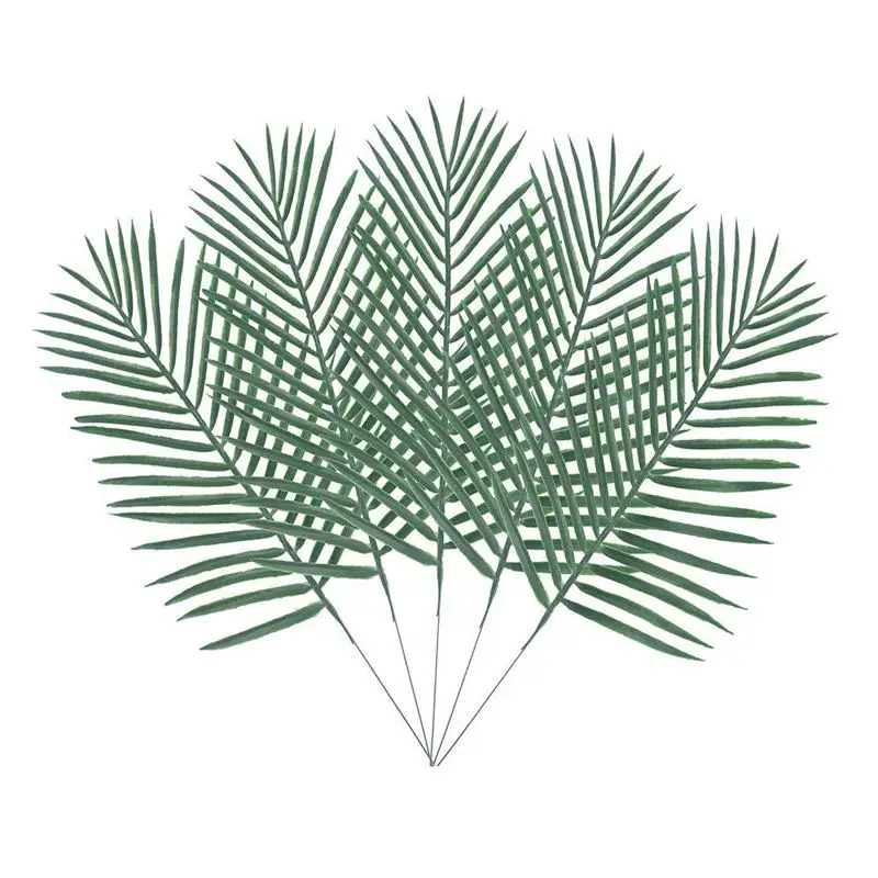 Hot XD-10PCS Artificial Palm Tree Faux Leaves Green Plants Greenery for Flowers Arrangement Wedding Decoration | Дом и сад