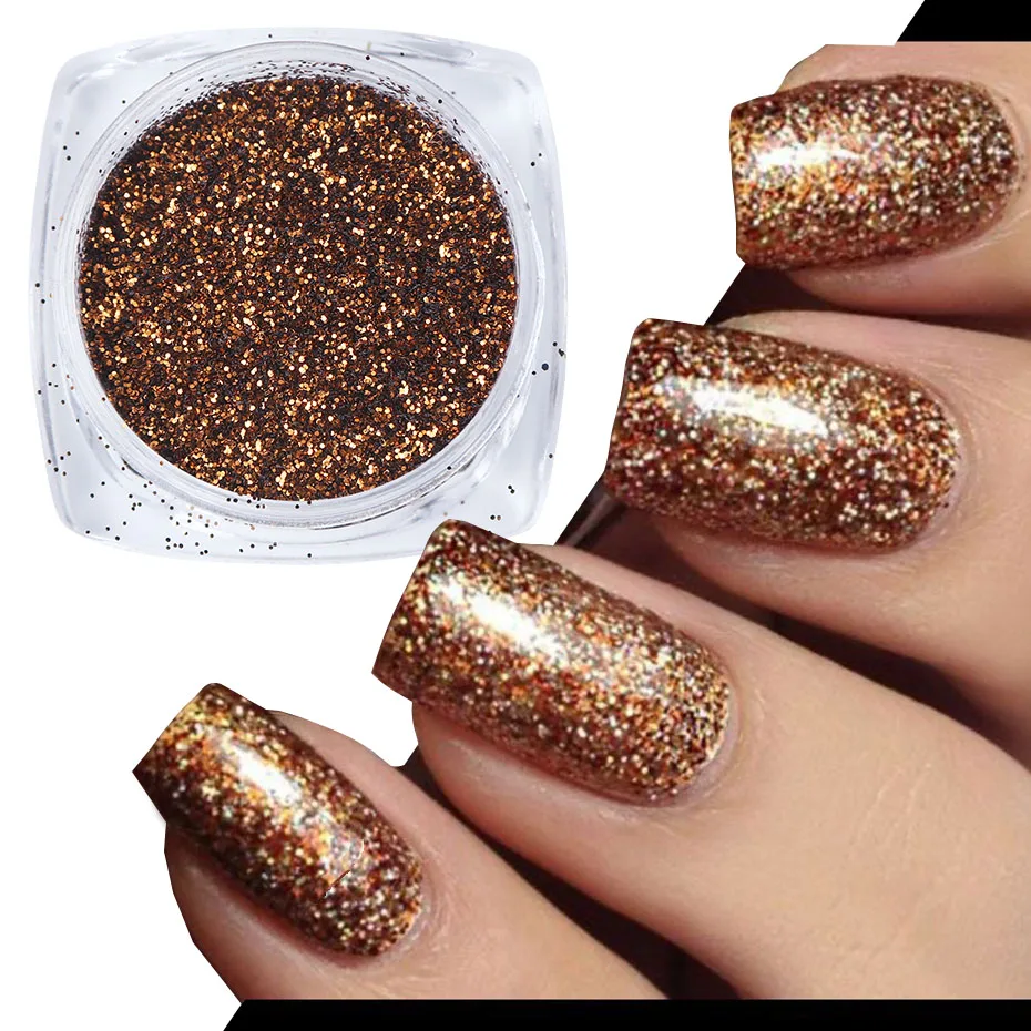 Rose Gold Dip Glitter Nail Sandy Powder Kit Sugar Sparkling Diamond Art Pigment Dust Charms Manicure Decoration BE1539-13-1 | Красота и