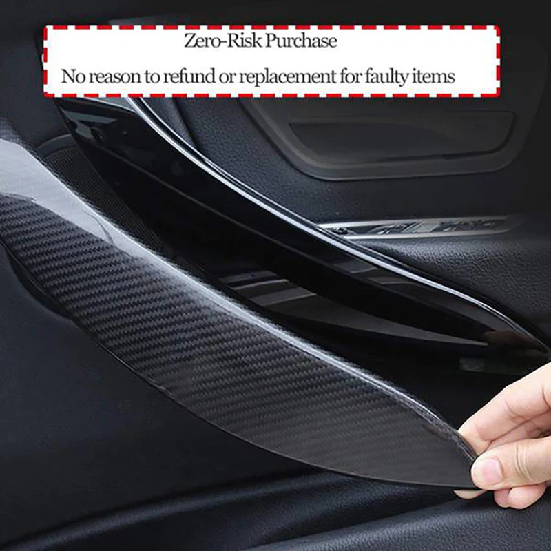 

Carbon Fiber Car Door Handle Outer Cover Replacement for 3 /4 Series F30 F31 F32 F33 F36 Accessories, Right Side 2PCS