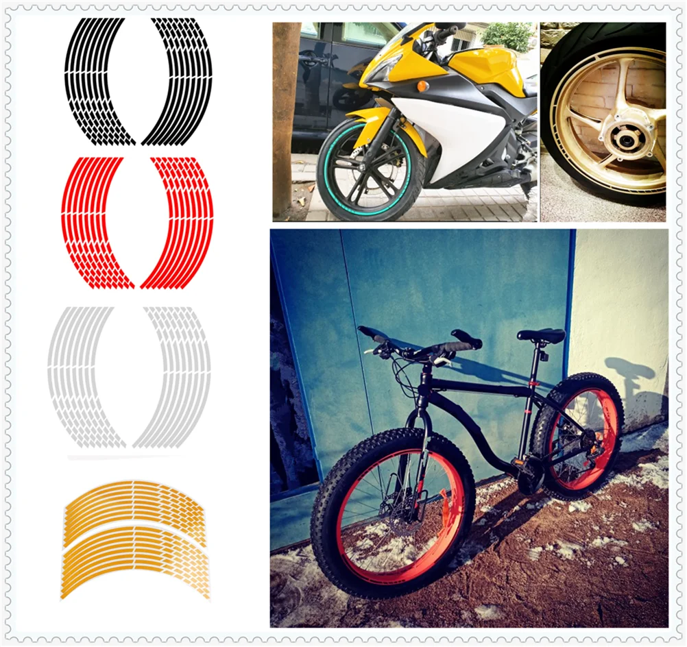 18 дюймов моделирование автомобиля Мотоцикл стальное кольцо колеса наклейка для