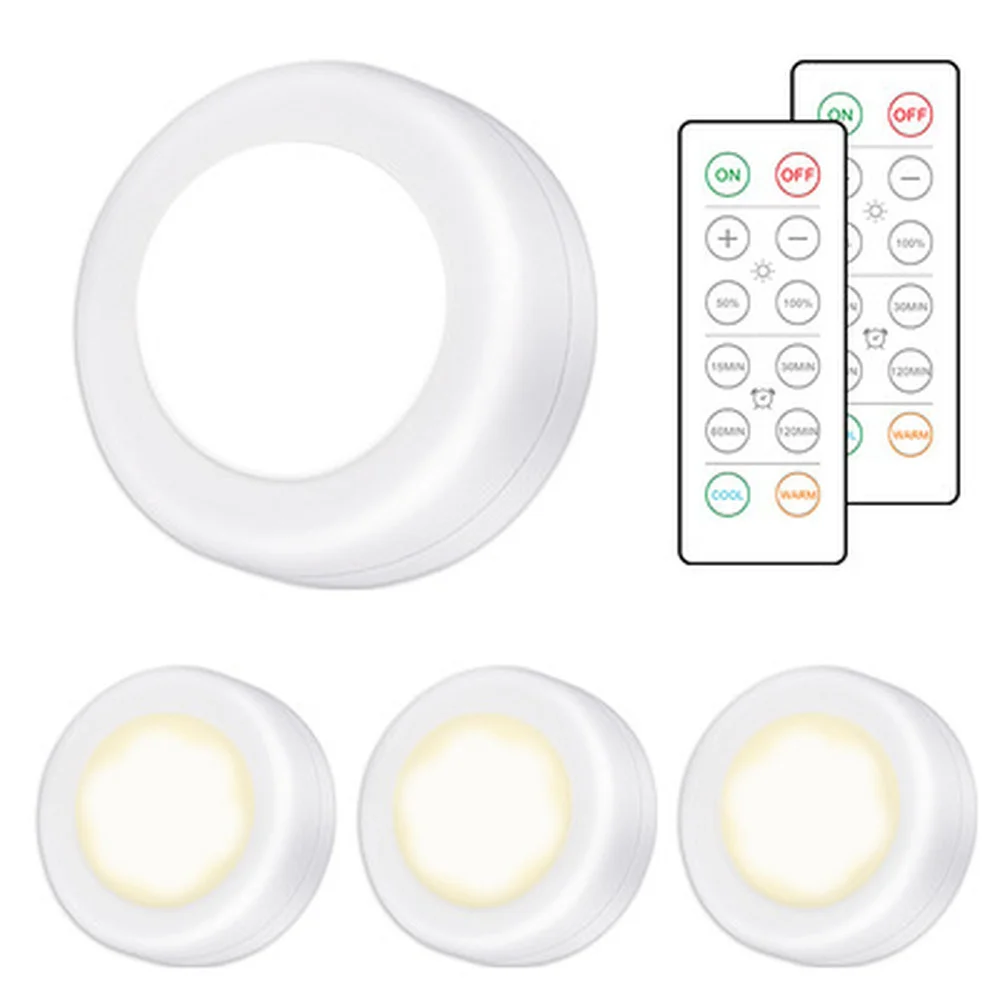 Двойной белый светодиодный светильник под шкафом беспроводной с регулируемой