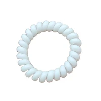 wholesale 5pcs white plastic hairwear telephone wire hair band rope accessories for women size 5cm