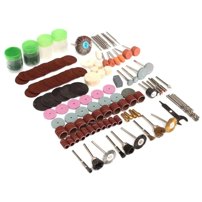 

161pc Rotary Tool Accessory Attachment Set Kit Grinding Sanding Polishing Sander Abrasive Wood Drill for dremel Electric Grinder