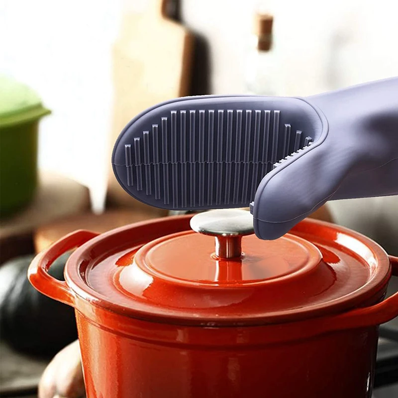 

Silicone Heat Resistant Gloves Clips Insulation Non-Slip Oven Mitts Pot Holder Baking BBQ Cooking Tools,2 Pcs